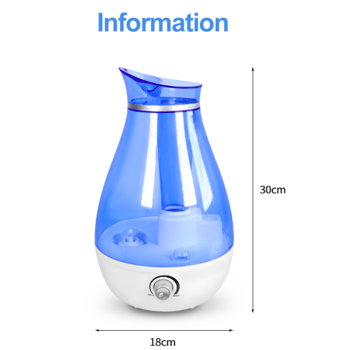 เครื่องทำความชื้นอัลตราโซนิกความจุขนาดใหญ่ 2.5 ลิตรใช้ในบ้าน